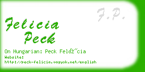 felicia peck business card